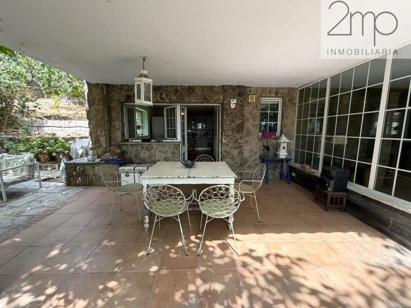 Terrasse von Haus oder Chalet zur Miete in Manzanares El Real mit Heizung, Privatgarten und Parkett