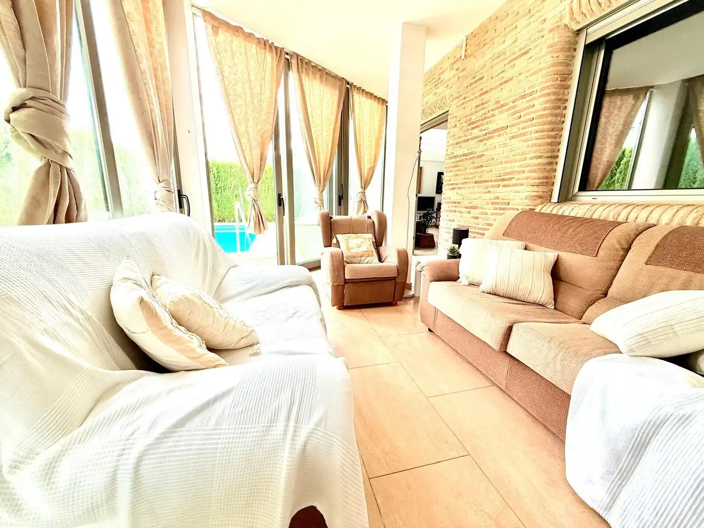 Sala d'estar de Casa o xalet en venda en Molina de Segura amb Aire condicionat, Jardí privat i Terrassa