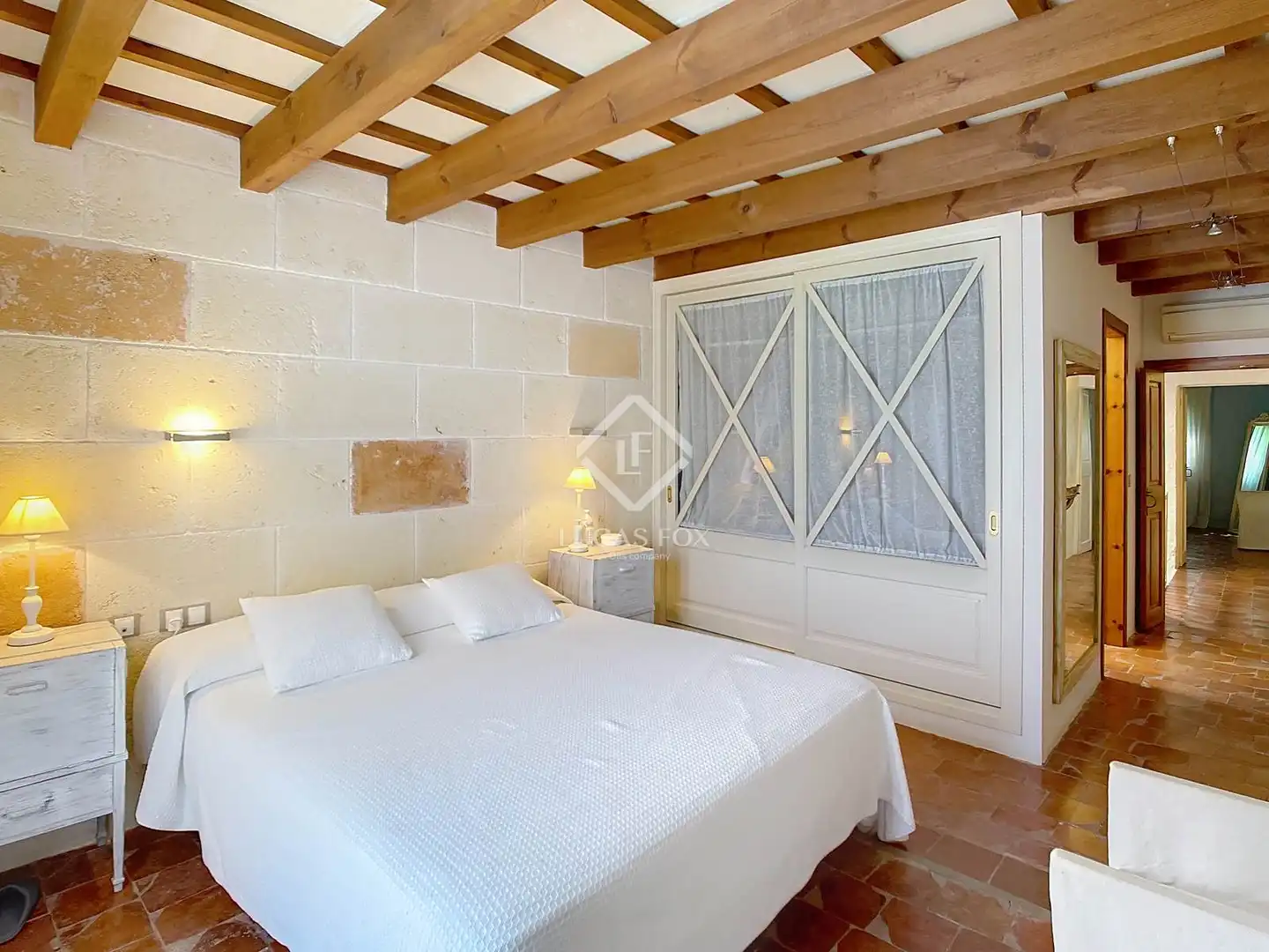 Schlafzimmer von Haus oder Chalet zum Verkauf in Ciutadella de Menorca mit Klimaanlage, Heizung und Privatgarten