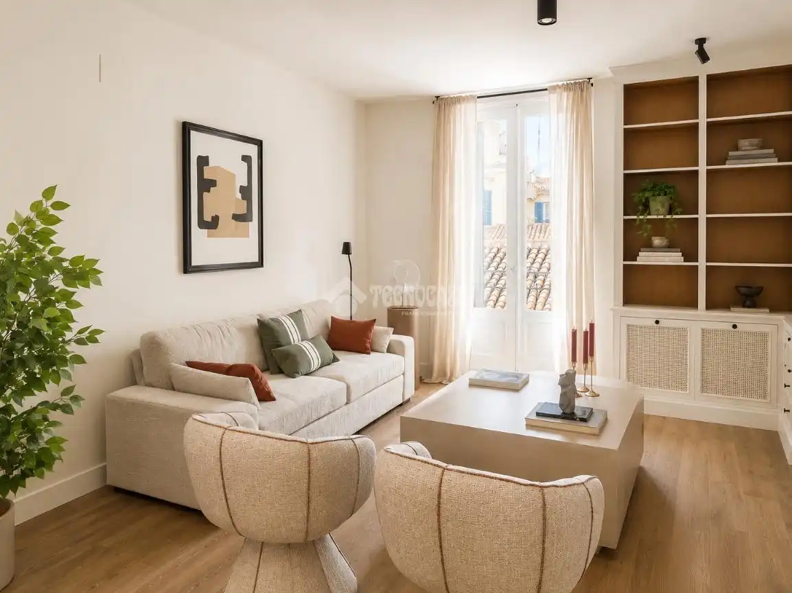 Wohnzimmer von Wohnung zum Verkauf in Madrid mit Klimaanlage, Balkon und Alarm