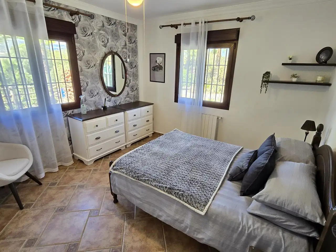 Bedroom of Houses for sale in Viñuela  with Air Conditioner, Terrace and Swimming Pool