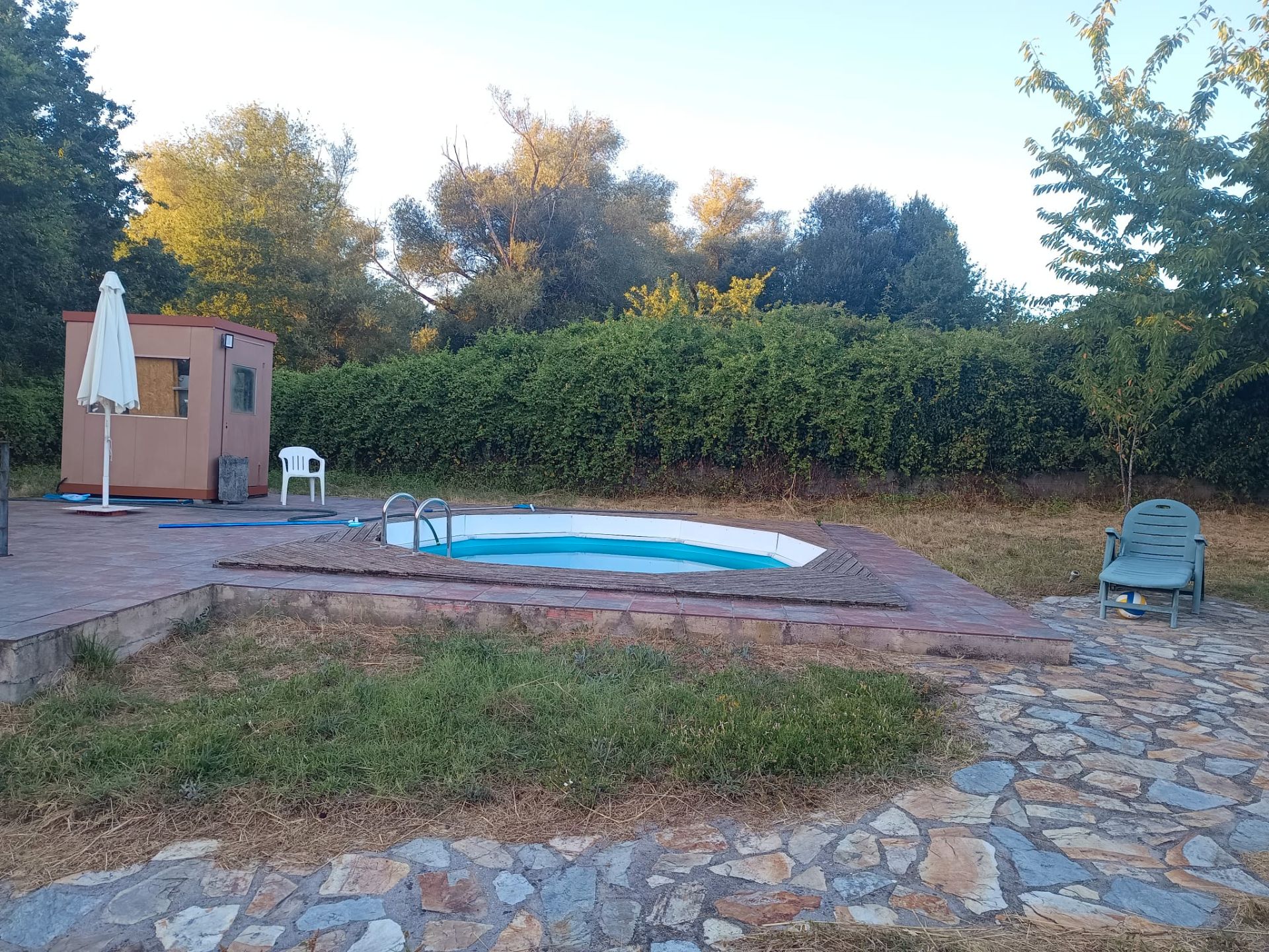 Swimming pool of House or chalet to rent in Taboadela  with Heating, Private garden and Parquet flooring