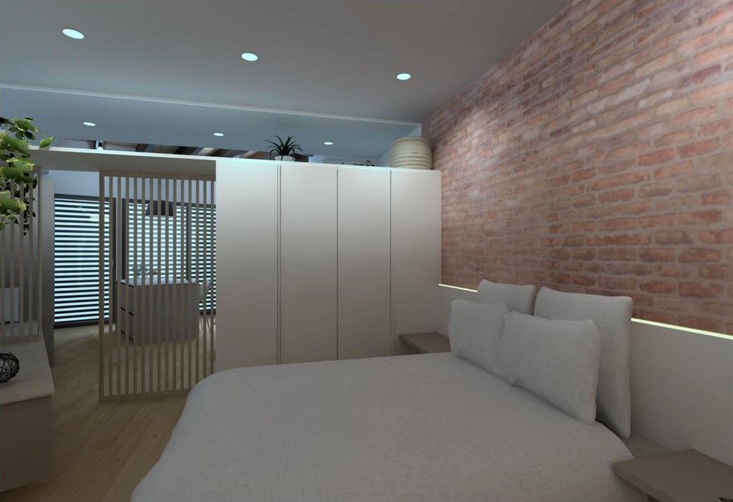 Bedroom of Flat for sale in Badalona  with Furnished