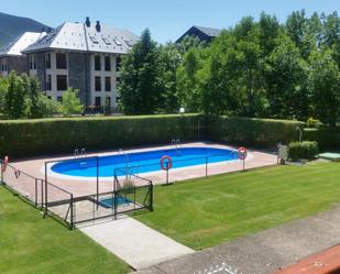 Swimming pool of Attic for sale in Biescas  with Heating, Private garden and Storage room