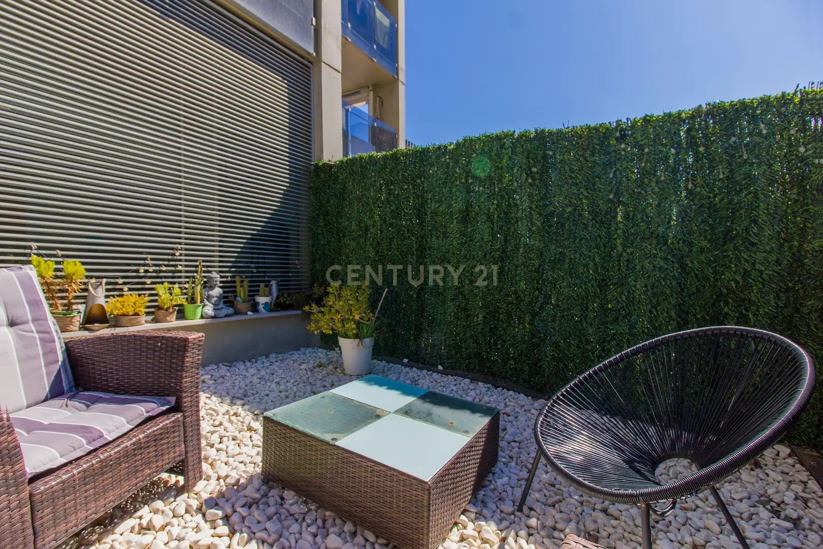 Terraza de Apartamento de alquiler en Calpe / Calp con Aire acondicionado, Jardín privado y Amueblado