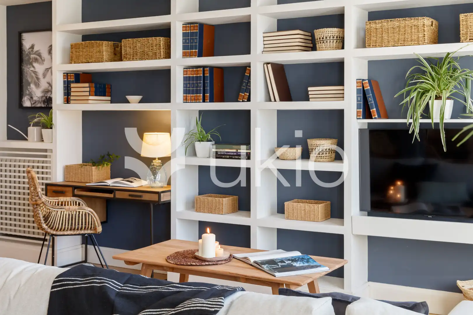 Sala de estar de Apartamento de alquiler en Madrid con Aire acondicionado, Calefacción y Amueblado