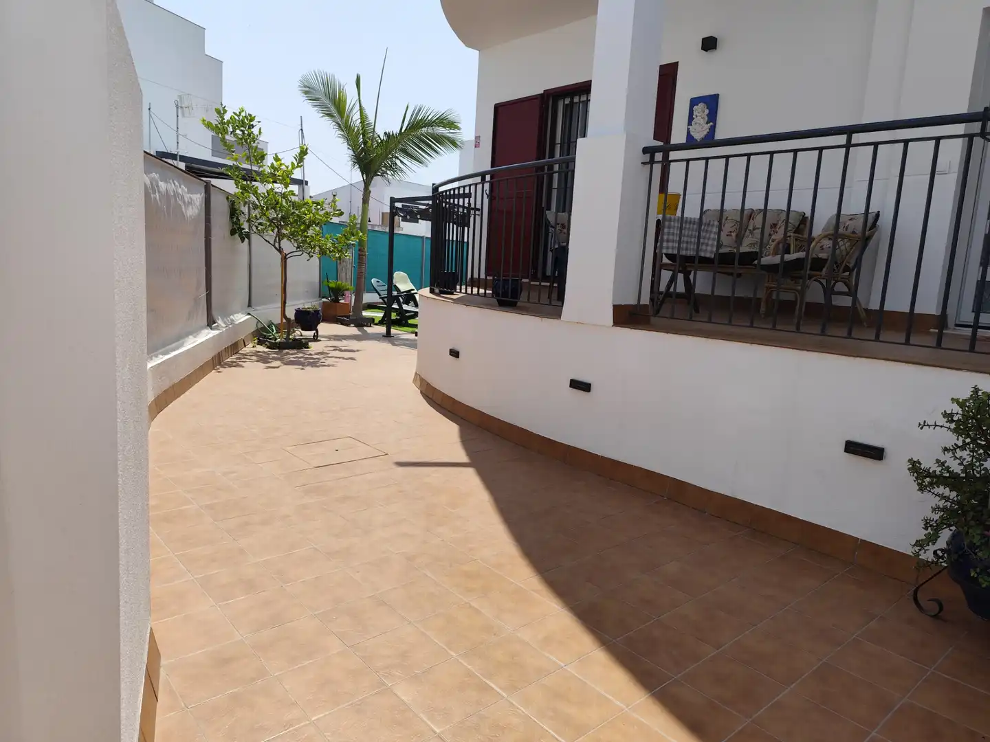 Terraza de Casa o chalet de alquiler en Sanlúcar de Barrameda con Terraza, Piscina y Amueblado