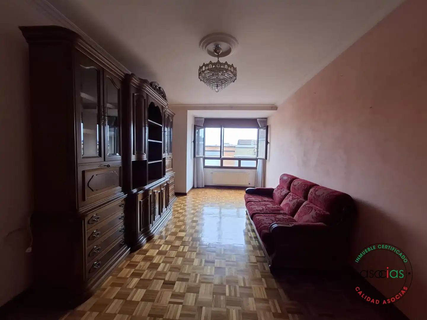 Wohnzimmer von Wohnung zur Miete in Gijón  mit Heizung, Parkett und Möbliert