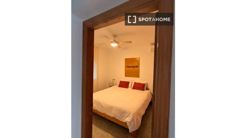 Dormitori de Apartament per a compartir en Benitachell / El Poble Nou de Benitatxell amb Aire condicionat, Terrassa i Moblat