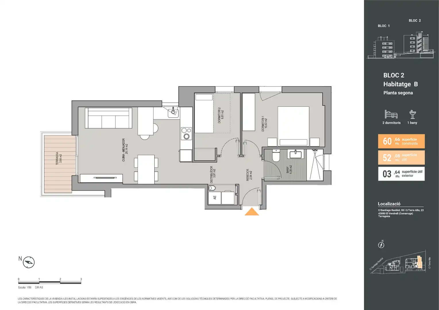 Appartement neuf avec terrasse à vendre à Carrer Santiago Rusiñol 38, imagen 7