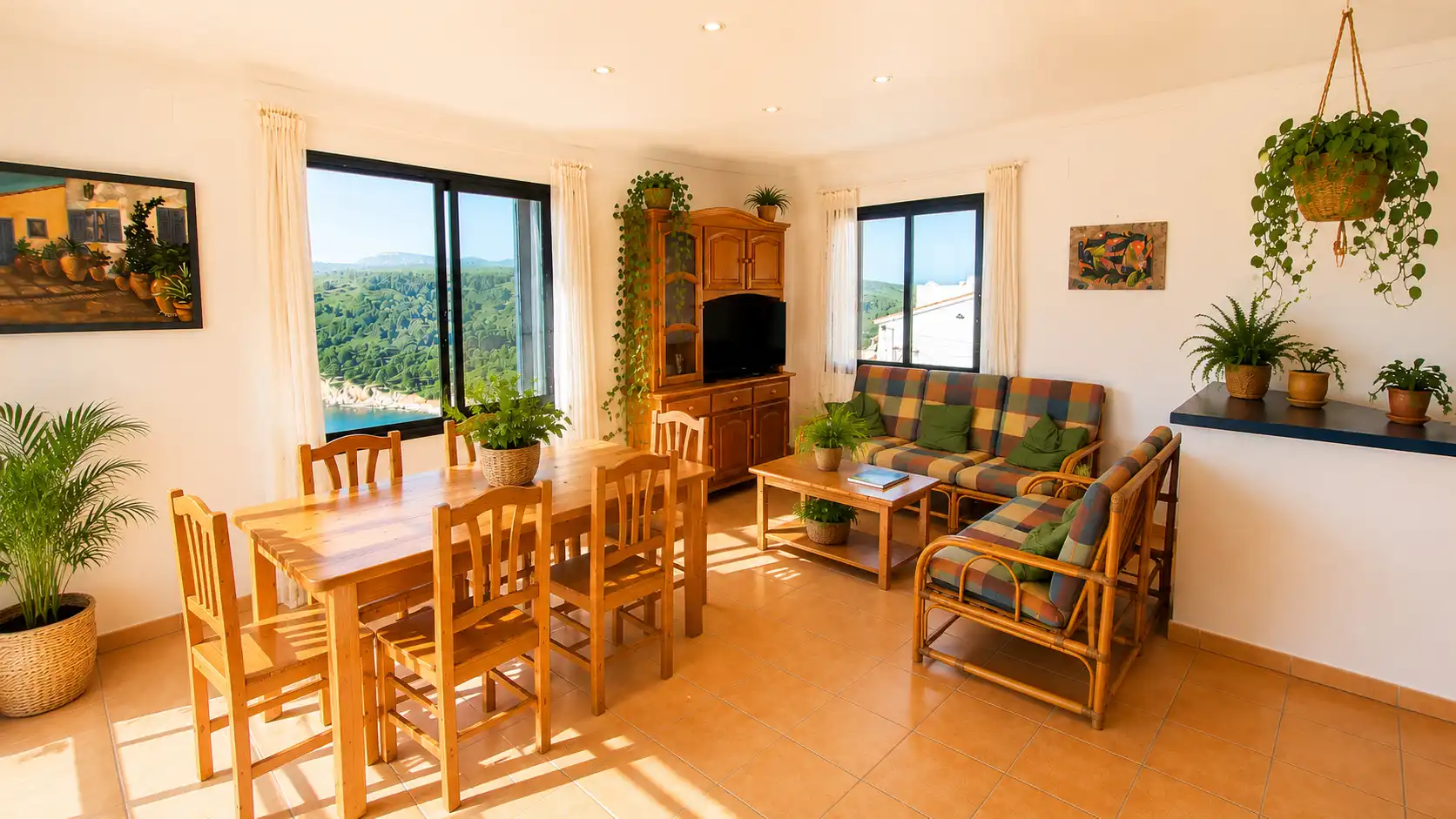 Sala de estar de Casa o chalet en venta en L'Escala con Calefacción, Jardín privado y Terraza