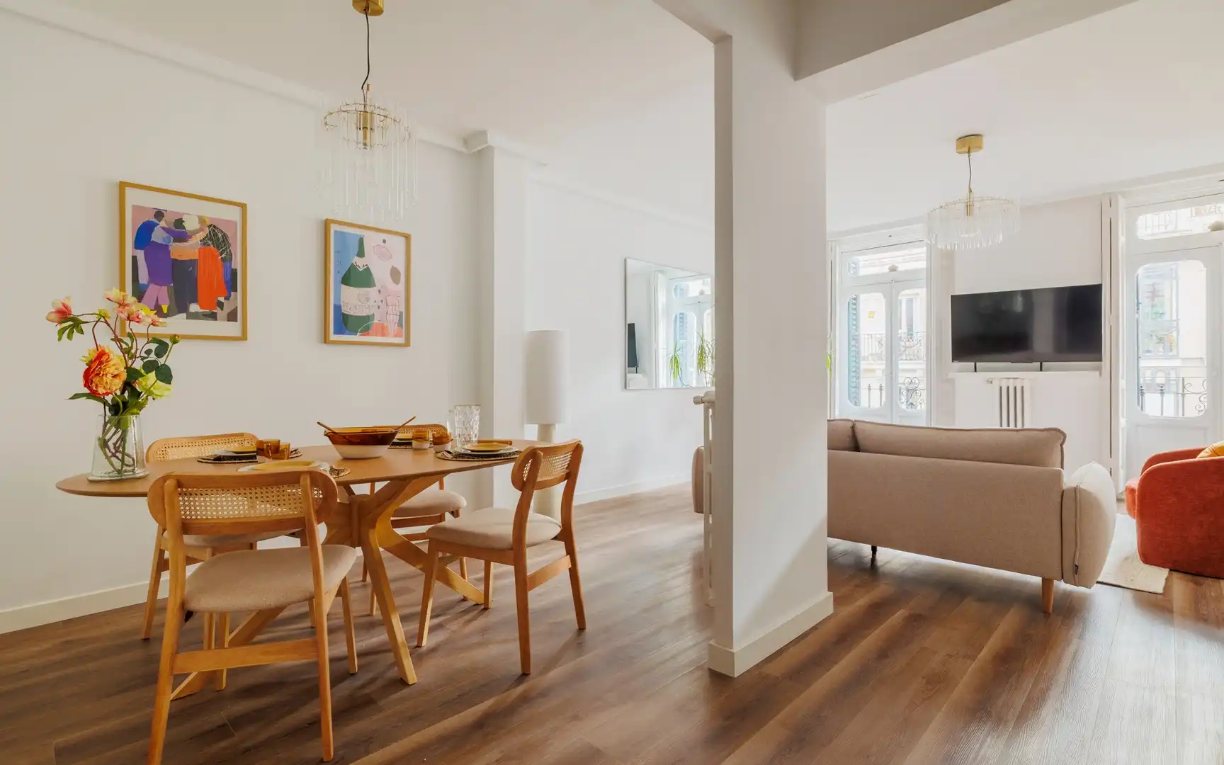 Comedor de Piso de alquiler en Madrid con Aire acondicionado, Calefacción y Amueblado