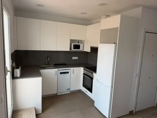 Cocina de Piso de alquiler en Barcelona con Aire acondicionado, Parquet y Terraza