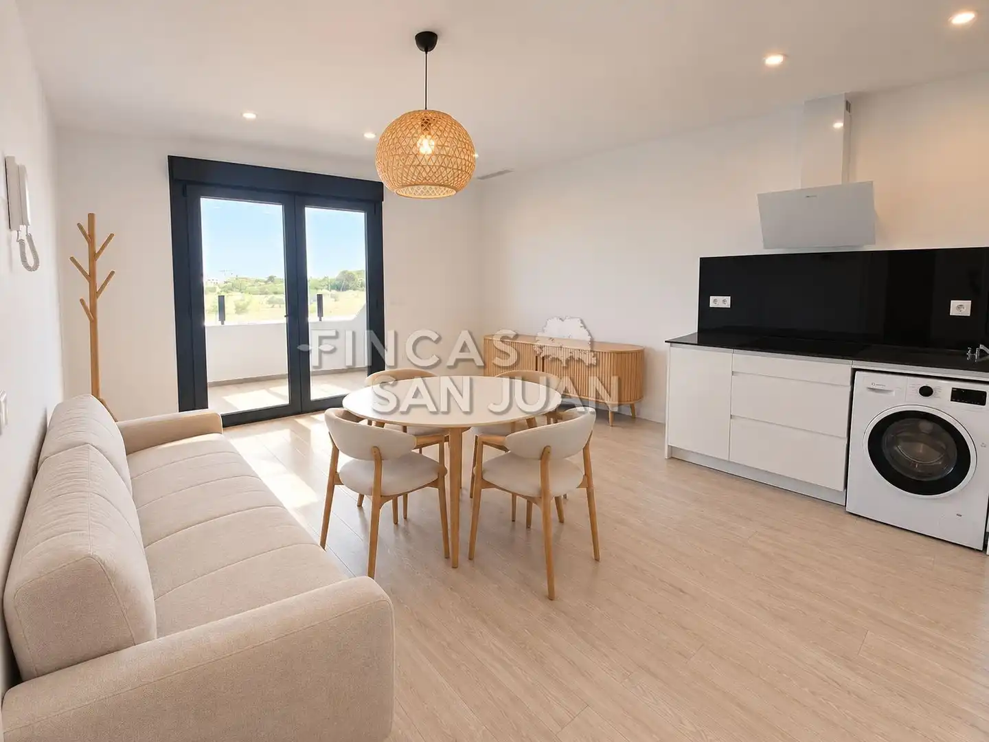 Sala de estar de Piso de alquiler en Sant Joan d'Alacant con Aire acondicionado, Terraza y Trastero