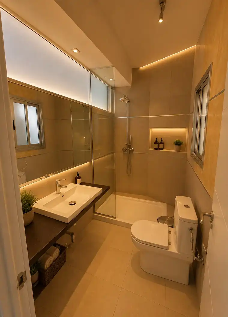Bathroom of Attic for rent in Madrid  with Air Conditioner, Heating and Parquet flooring