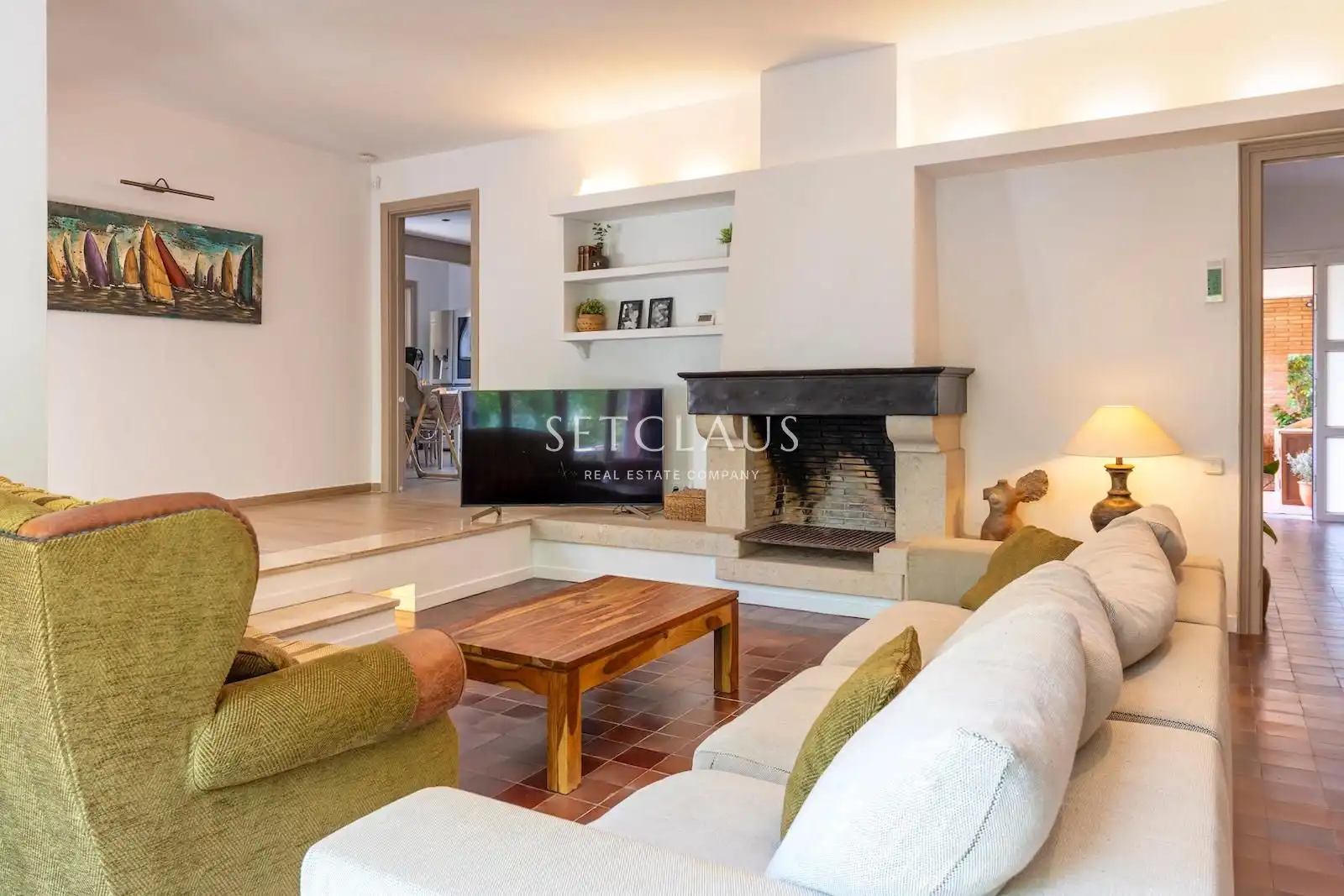 Living room of Houses for sale in Premià de Dalt  with Air Conditioner, Heating and Private garden