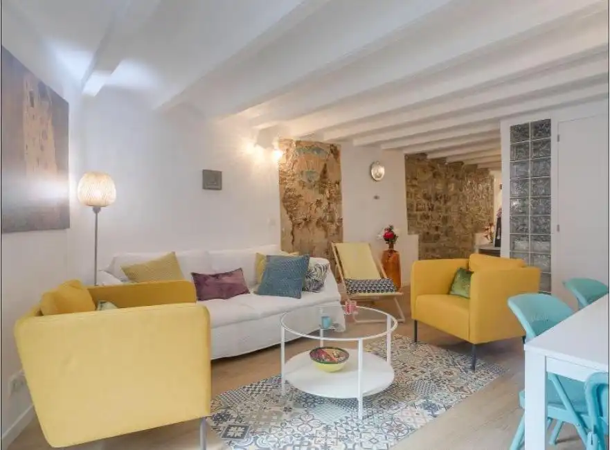 Sala de estar de Apartamento en venta en Barcelona con Balcón