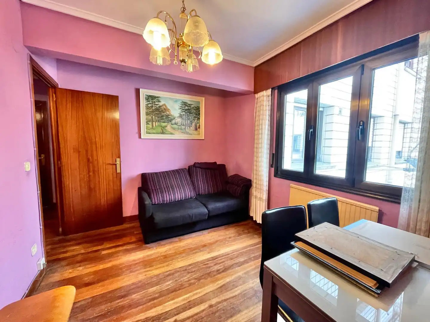 Sala de estar de Piso en venta en Bilbao  con Calefacción, Amueblado y Balcón