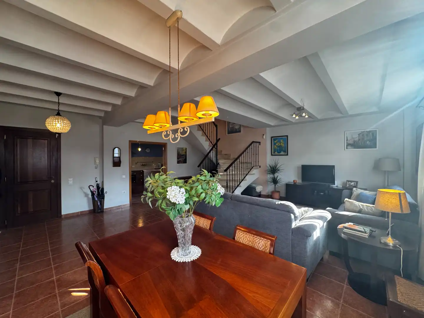 Wohnzimmer von Einfamilien-Reihenhaus zum Verkauf in Canet d'En Berenguer mit Klimaanlage, Heizung und Terrasse