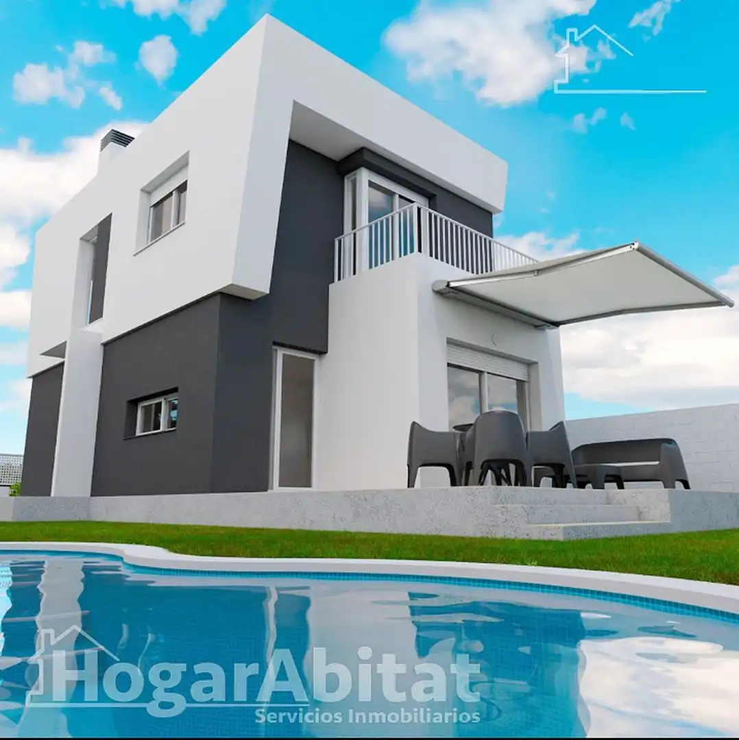 Vista exterior de Casa adosada en venta en Oropesa del Mar / Orpesa con Aire acondicionado, Jardín privado y Terraza