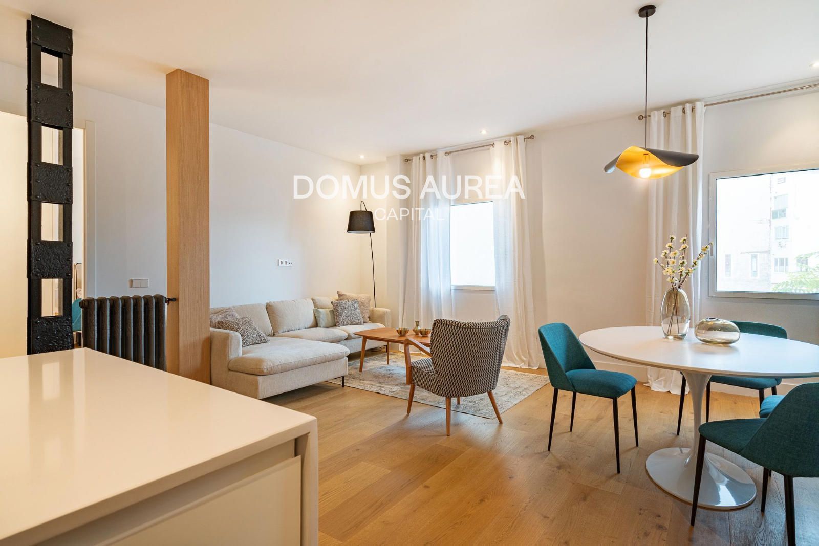 Sala d'estar de Pis de lloguer en  Madrid Capital amb Aire condicionat i Calefacció