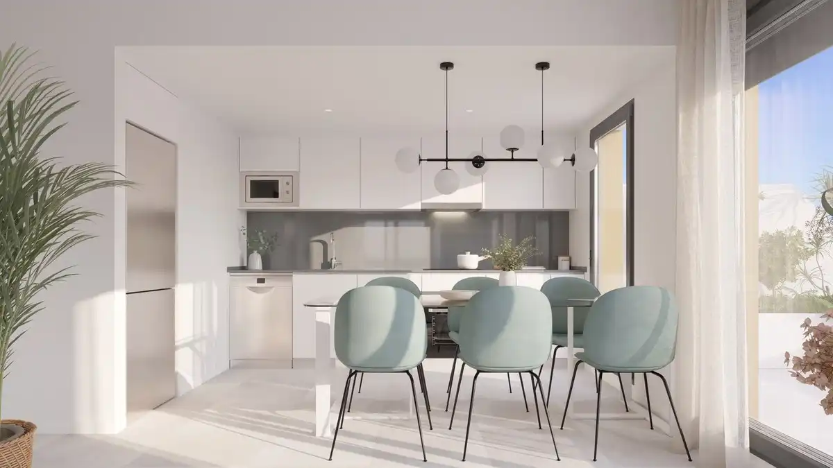 Cocina de Apartamento en venta en Mijas con Aire acondicionado, Terraza y Trastero