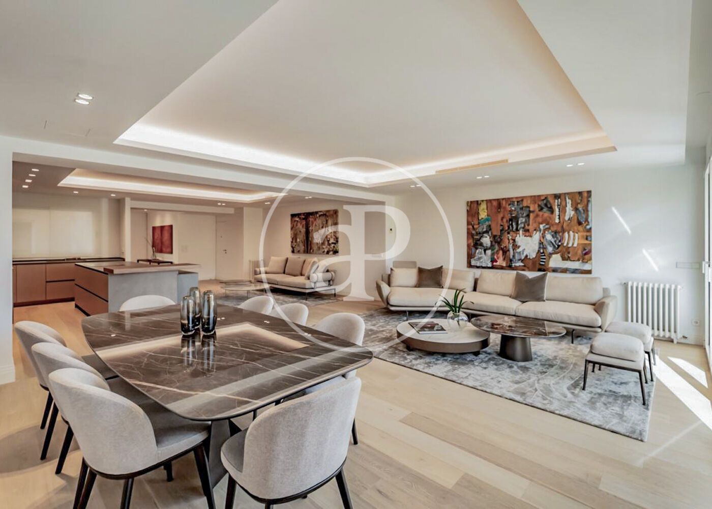 Living room of Flat for sale in  Madrid Capital  with Air Conditioner, Heating and Furnished