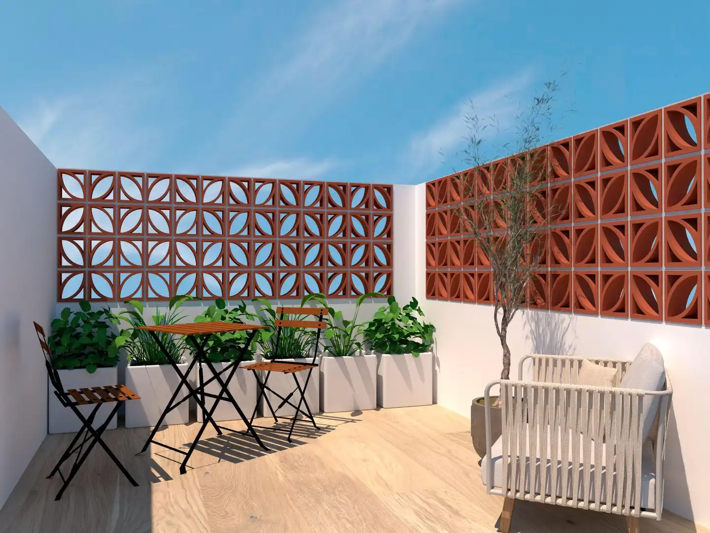 Terrasse von Wohnung zum Verkauf in  Barcelona Capital mit Klimaanlage, Heizung und Parkett