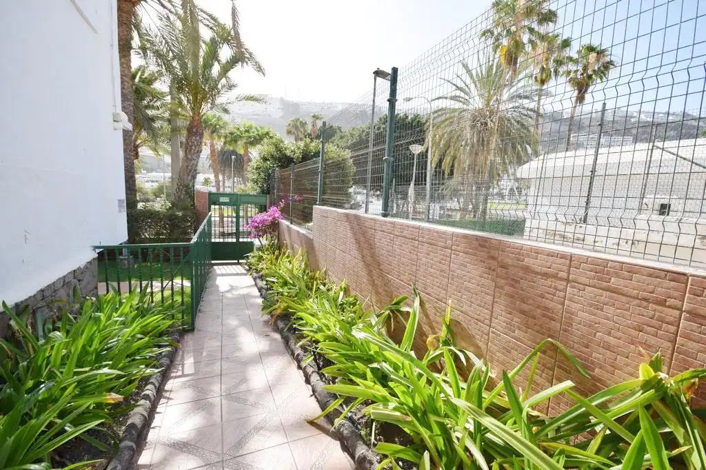 Terraza de Apartamento de alquiler en Mogán con Amueblado, Balcón y Piscina comunitaria