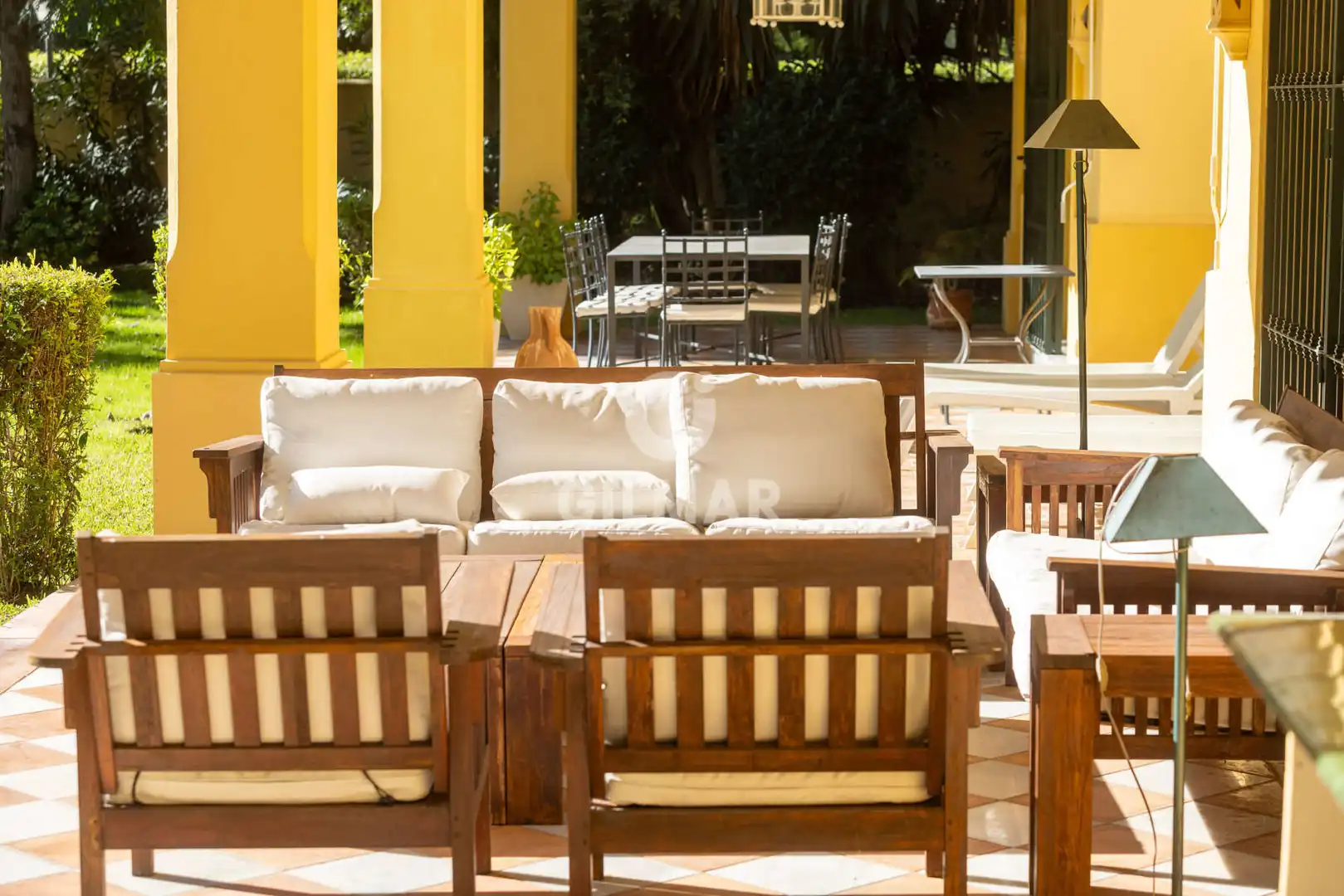 Terraza de Casa o chalet en venta en Estepona con Calefacción, Jardín privado y Piscina
