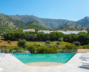 Exterior view of Single-family semi-detached to rent in Mijas  with Air Conditioner, Heating and Private garden