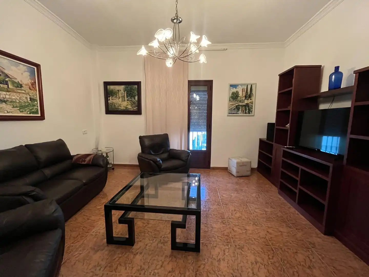Sala d'estar de Casa o xalet en venda en La Luisiana amb Aire condicionat, Terrassa i Balcó