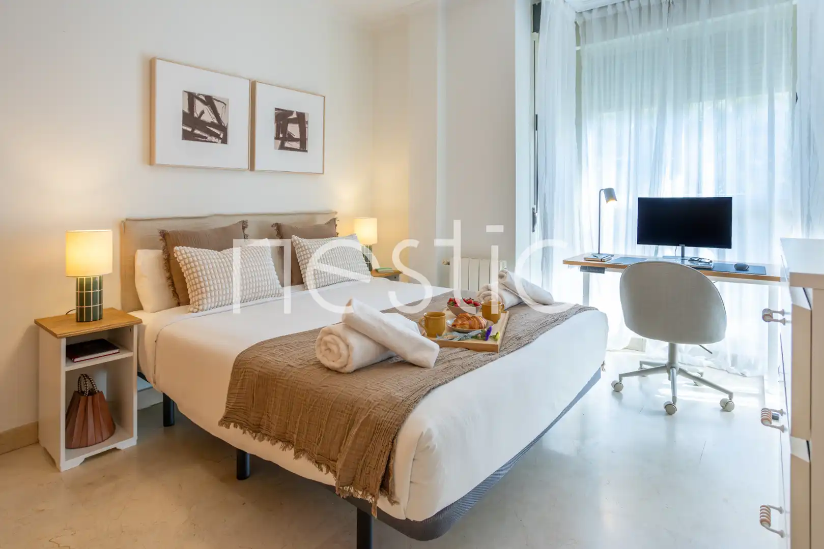 Habitación de Apartamento de alquiler en Madrid con Aire acondicionado, Calefacción y Terraza