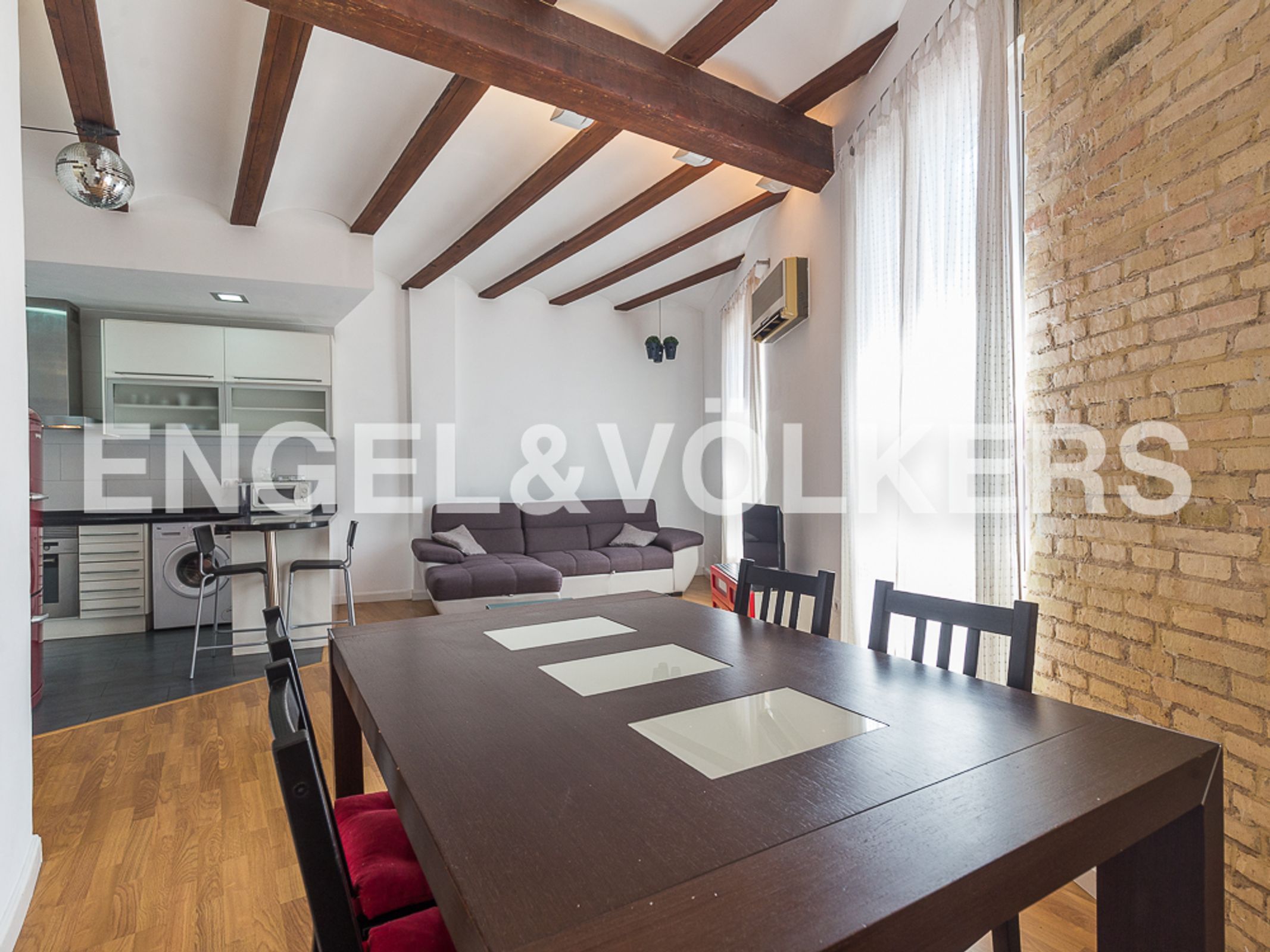 Sala de estar de Apartamento de alquiler en  Valencia Capital con Aire acondicionado, Calefacción y Parquet