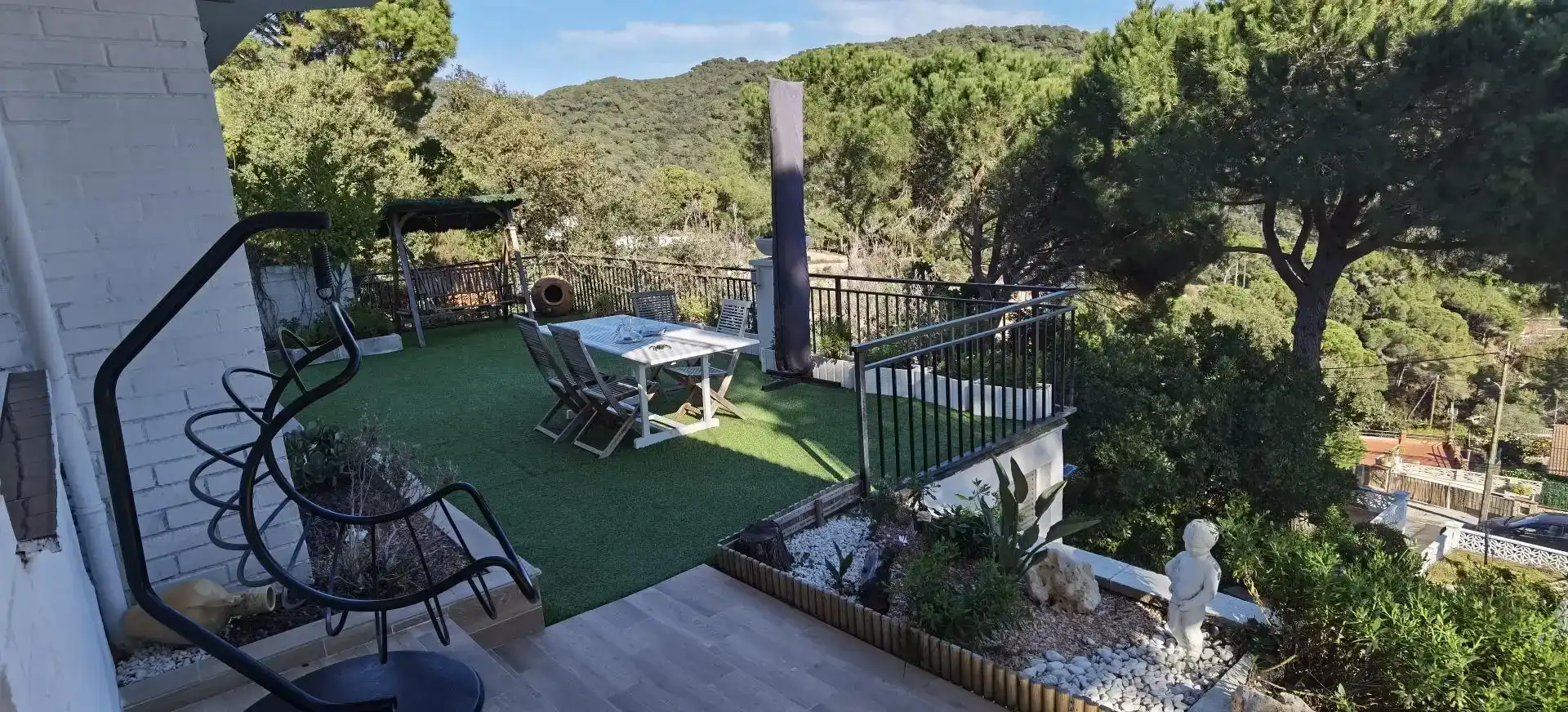 Terrassa de Casa o xalet en venda en Sant Cebrià de Vallalta amb Aire condicionat i Piscina