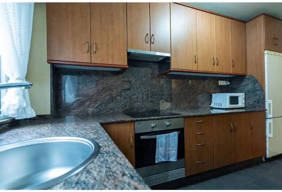 Kitchen of Flat for rent in Ferrol  with Heating, Parquet flooring and Furnished