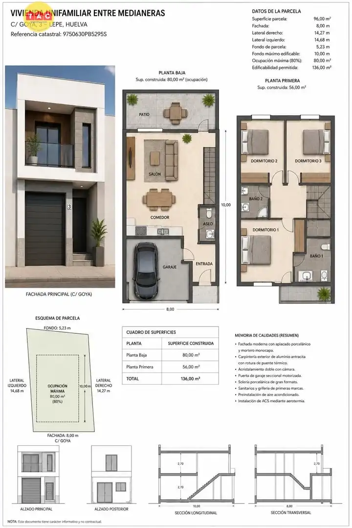 Residencial en venta en Lepe