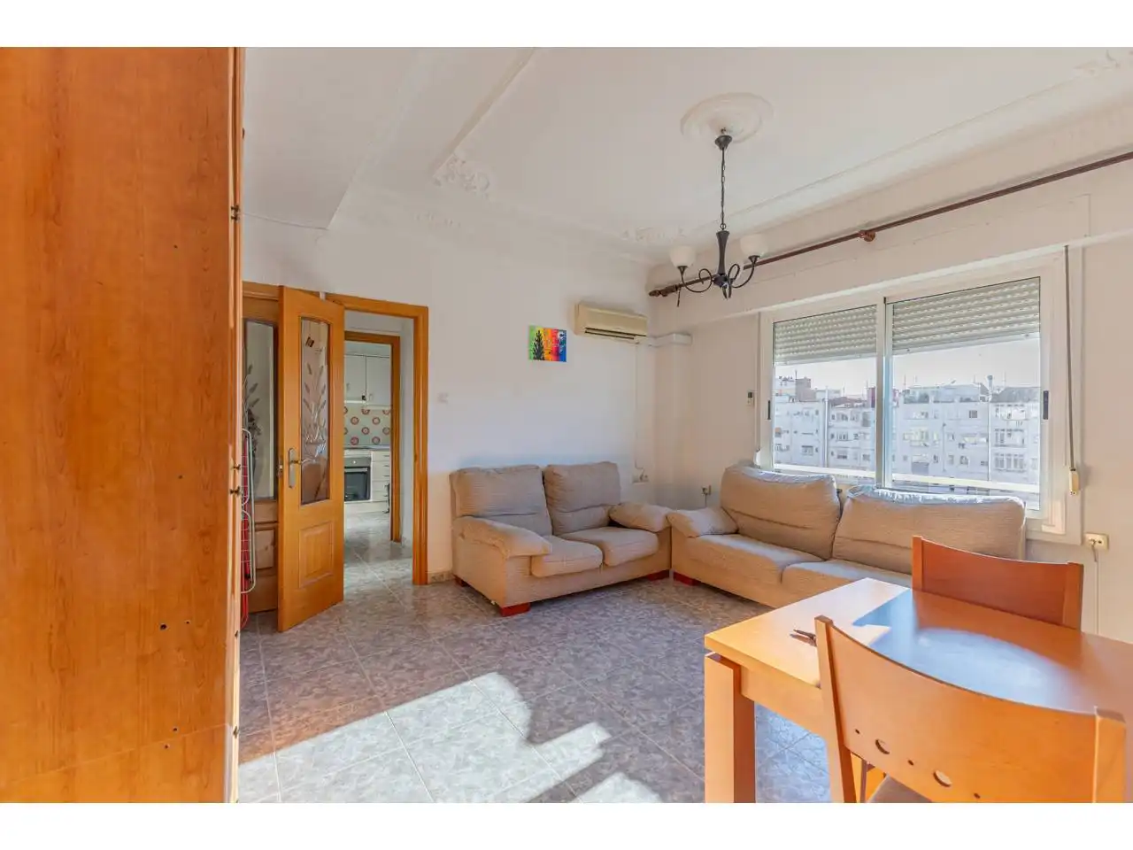 Living room of Flat for sale in Valencia  with Air Conditioner, Furnished and Balcony