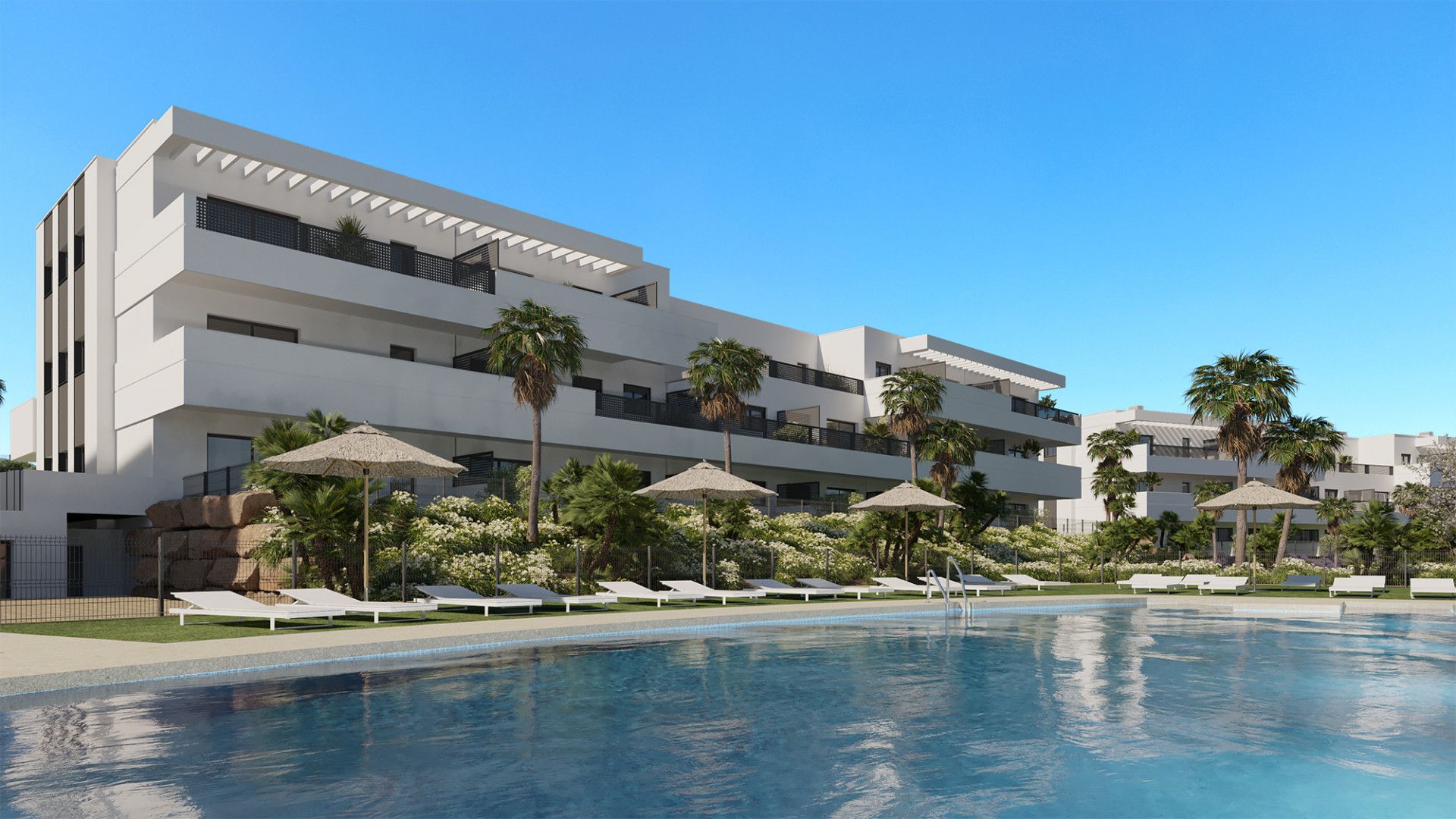 Piscina de Apartament en venda en Estepona amb Aire condicionat, Calefacció i Terrassa