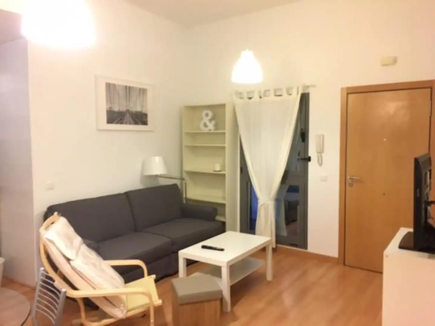 Sala de estar de Apartamento de alquiler en Málaga con Aire acondicionado, Amueblado y Horno