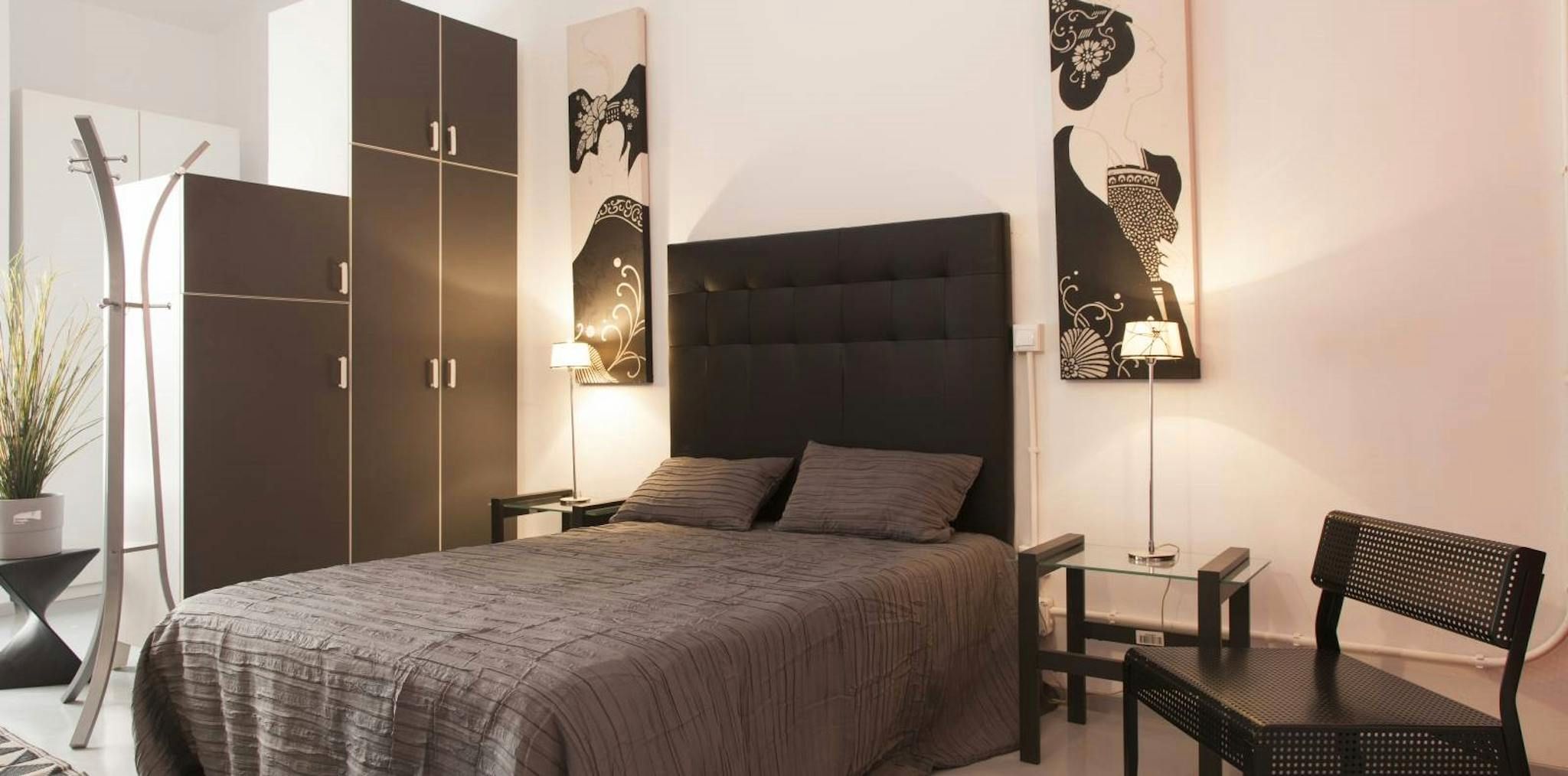 Bedroom of Flat to rent in  Madrid Capital  with Air Conditioner, Heating and Furnished