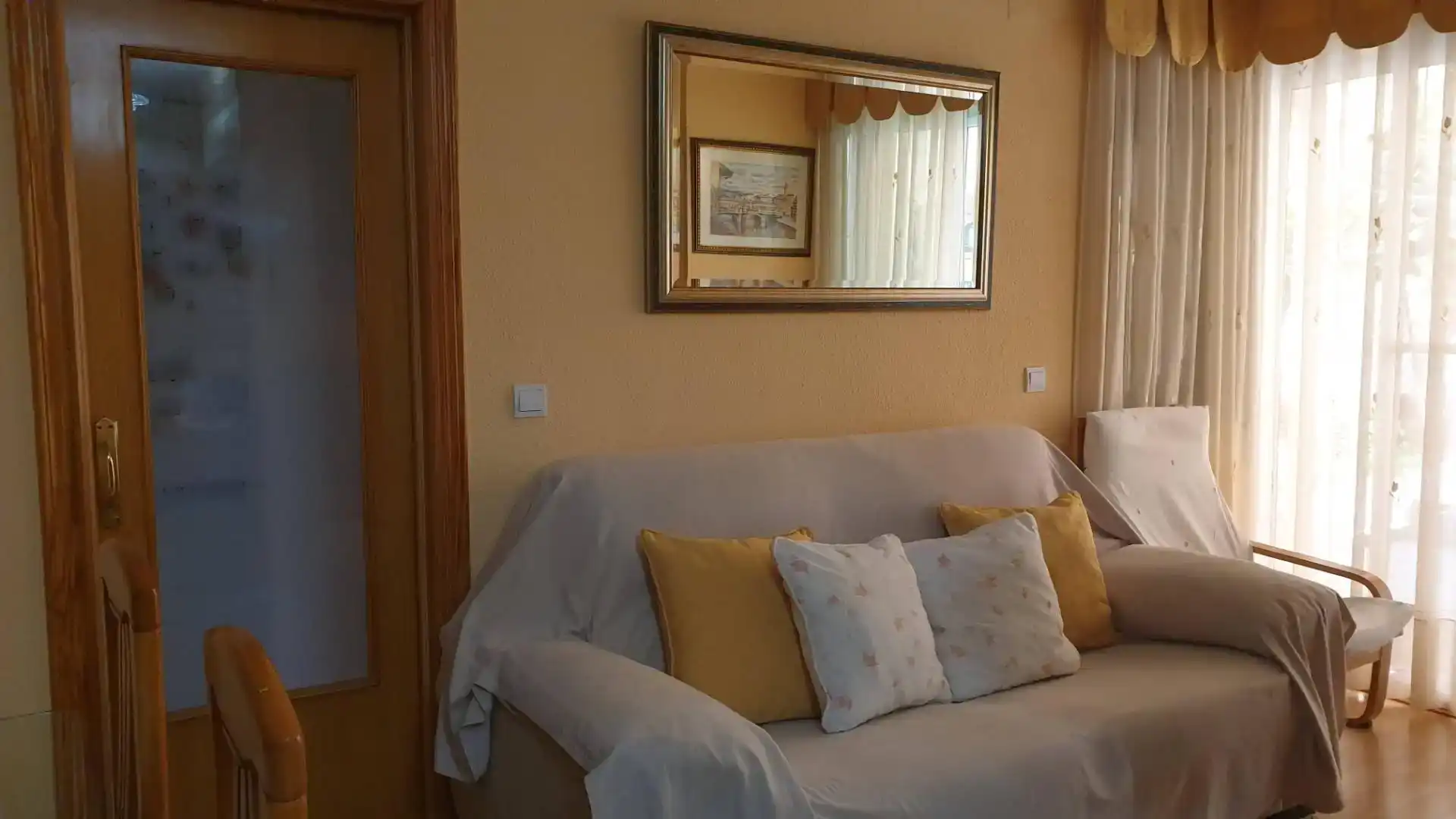 Sala d'estar de Pis en venda en Oropesa del Mar / Orpesa amb Aire condicionat i Piscina