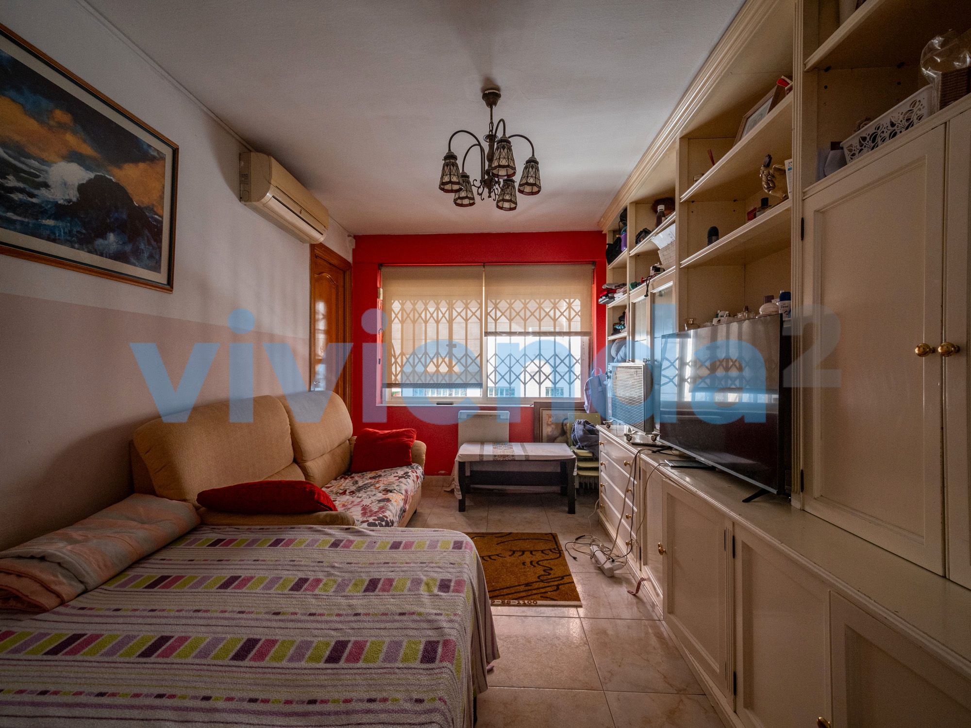 Bedroom of Flat for sale in  Madrid Capital  with Air Conditioner and Heating