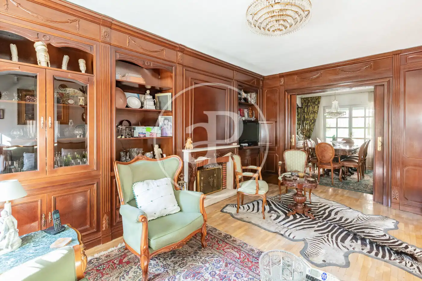 Sala de estar de Casa adosada en venta en Madrid con Aire acondicionado, Calefacción y Jardín privado