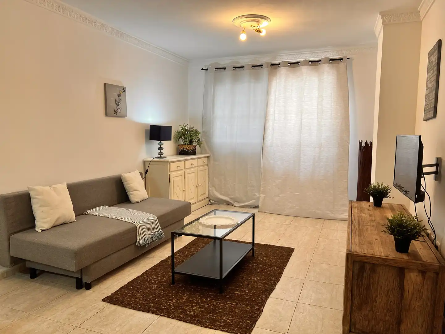 Sala d'estar de Apartament en venda en Mijas amb Aire condicionat i Piscina comunitària