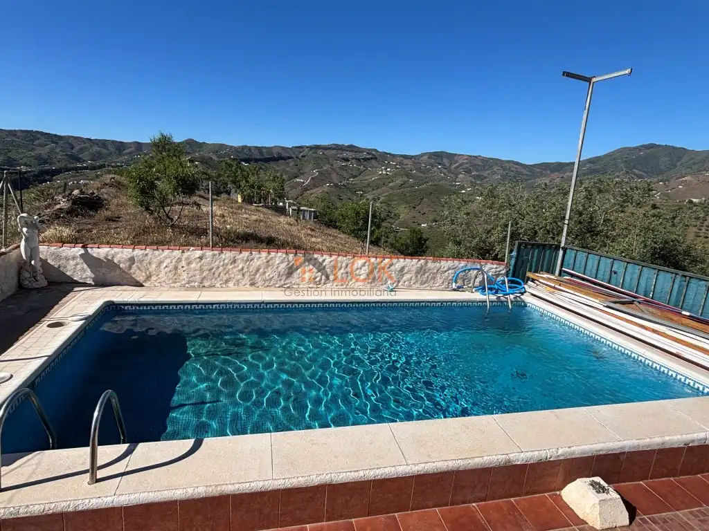 Swimming pool of Houses for sale in El Borge  with Terrace and Swimming Pool