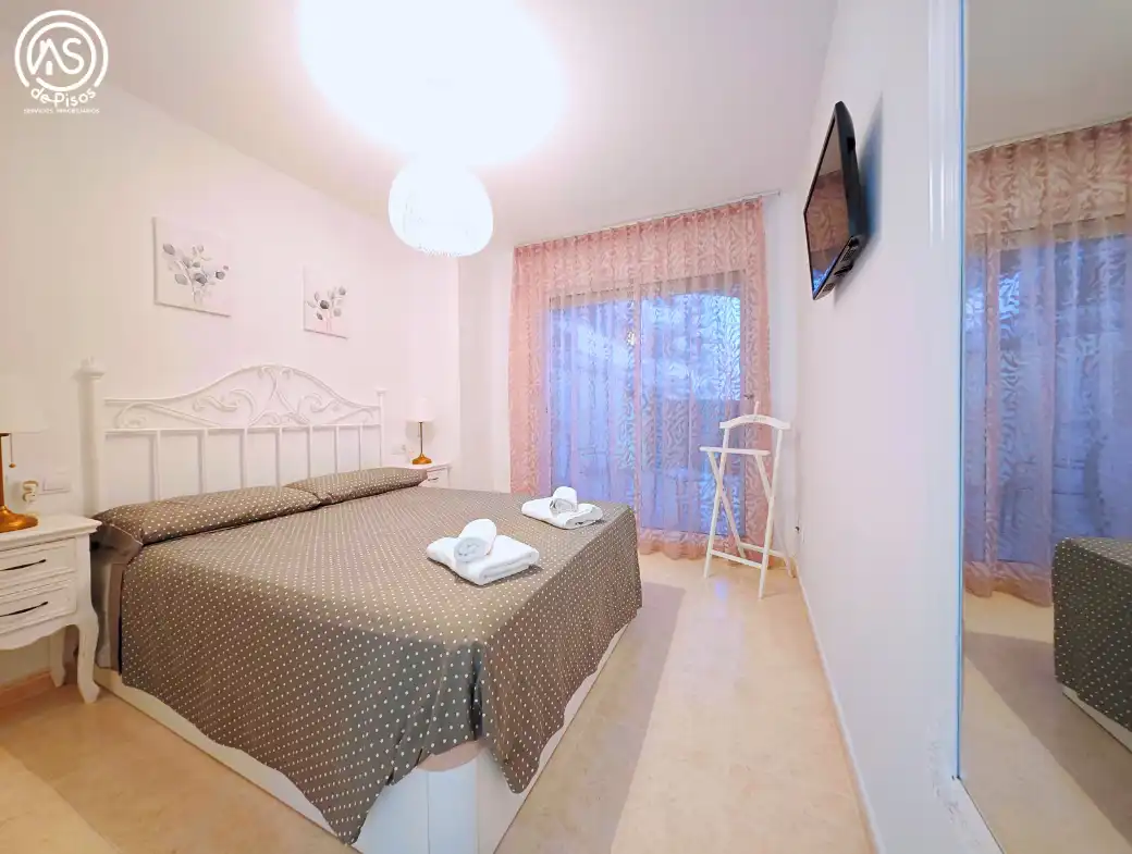 Schlafzimmer von Wohnung zur Miete in Mont-roig del Camp mit Klimaanlage, Heizung und Privatgarten