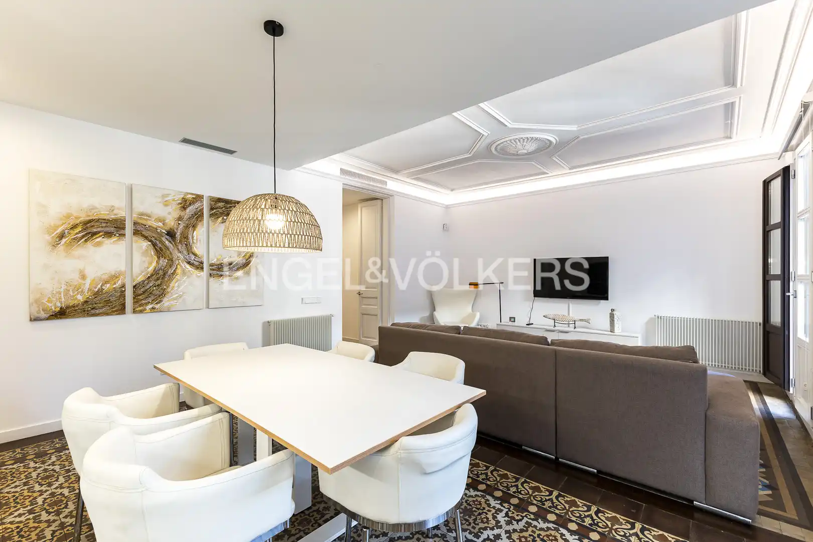 Sala d'estar de Pis de lloguer en Barcelona amb Aire condicionat, Calefacció i Jardí privat