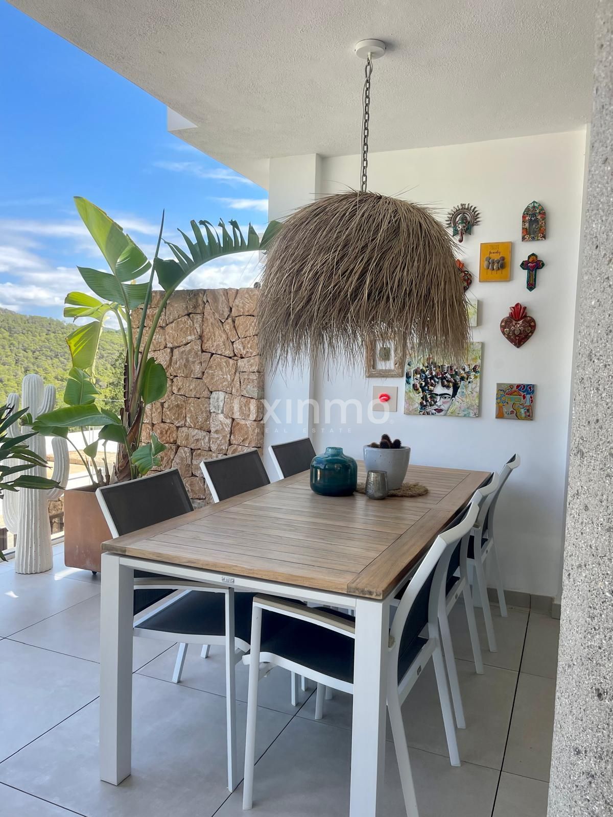 Terrasse von Wohnung zum verkauf in Sant Josep de sa Talaia mit Klimaanlage, Privatgarten und Terrasse