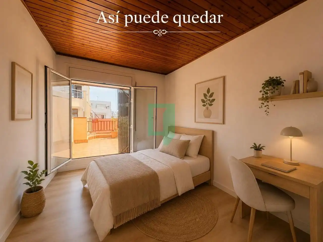 Dormitori de Àtic en venda en Badalona amb Aire condicionat i Terrassa